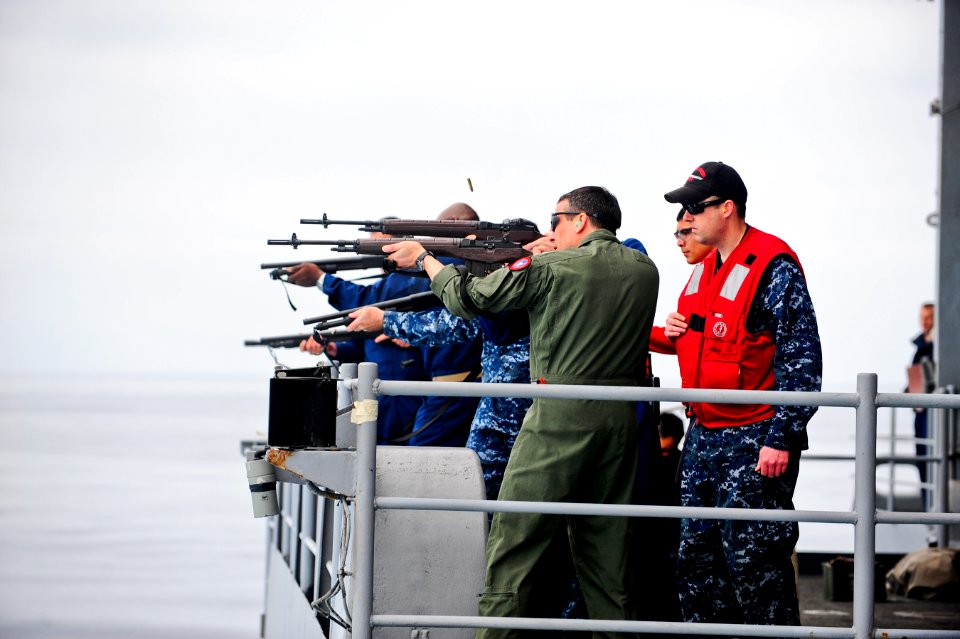 USS Carl Vinson conducts a live-fire exercise. (8679259750)