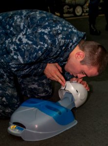 USS Carl Vinson general quarters drill 141205-N-TP834-093