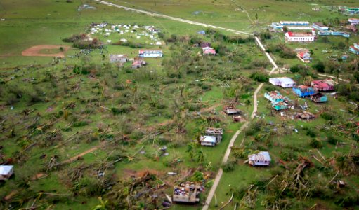 US Navy 070906-N-1810F-488 An aerial view from a U.S. Navy helicopter shows the devastation of Hurricane Felix along the eastern coast of Nicaragua