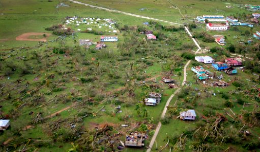 US Navy 070906-N-1810F-488 An aerial view from a U.S. Navy helicopter shows the devastation of Hurricane Felix along the eastern coast of Nicaragua photo