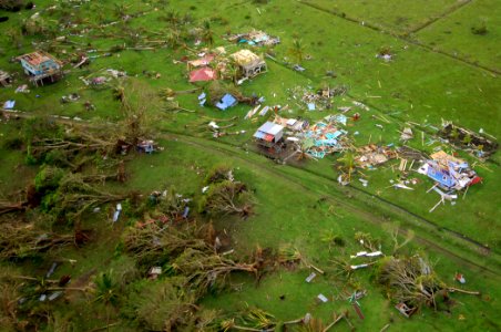 US Navy 070906-N-1810F-531 An aerial view from a U.S. Navy helicopter shows the devastation of Hurricane Felix along the eastern coast of Nicaragua photo