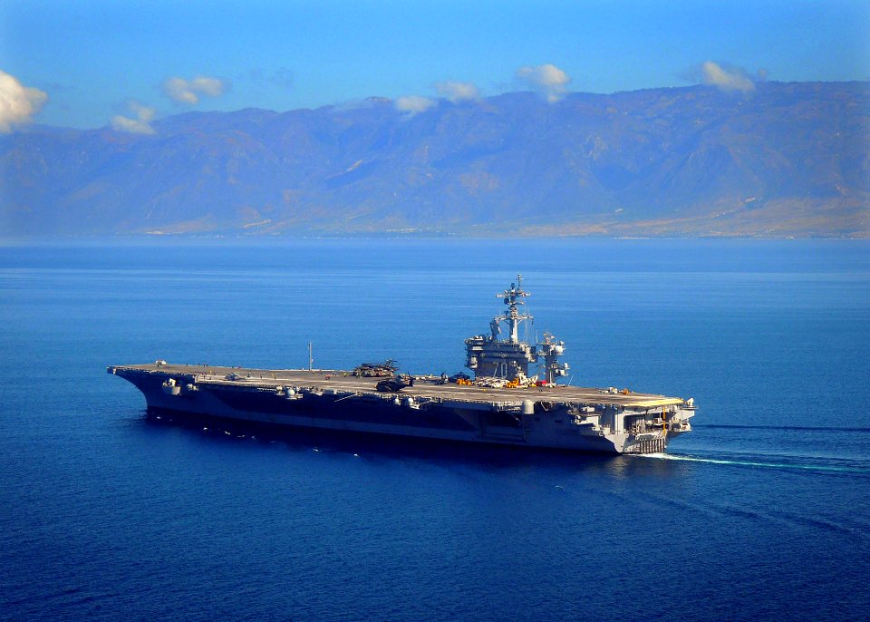 USS Carl Vinson (CVN-70) off Haiti 18 Jan 2010