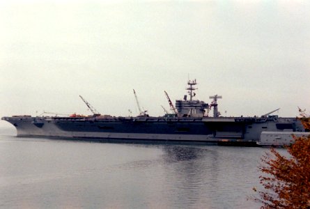 USS Carl Vinson (CVN-70) fitting out at Newport News Shipbuilding, Virginia (USA), on 1 November 1981 (6349156)