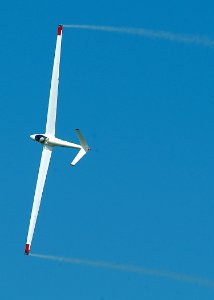 US Navy 070908-N-1082Z-040 Manfred Radius pilots his sailplane glider during the 2007 Naval Air Station Oceana Air Show