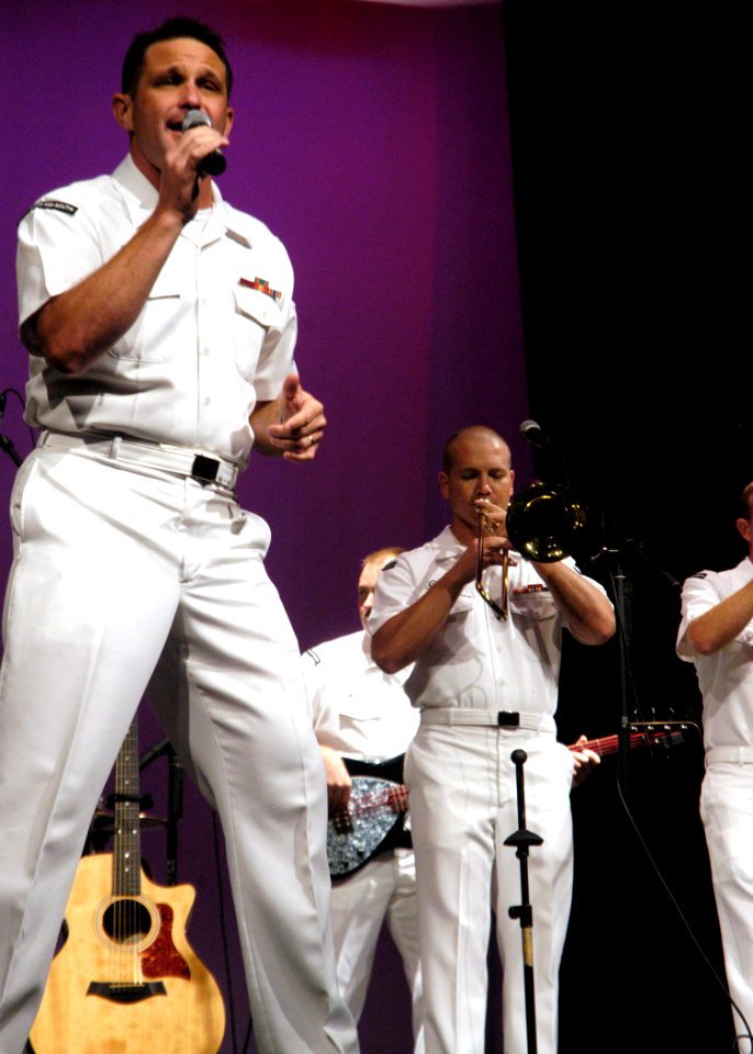 US Navy 071003-N-5208T-003 The U.S. Navy Band, Freedom, gives a performance to students of Mesquite High School. This performance was held in conjunction with Dallas Navy Week, Sept. 28- Oct. 7