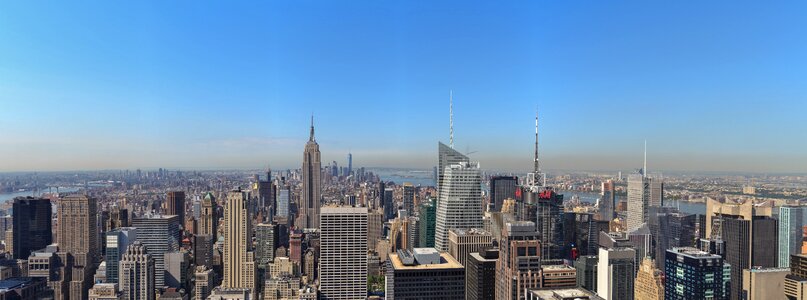 Nyc skyscraper panorama photo