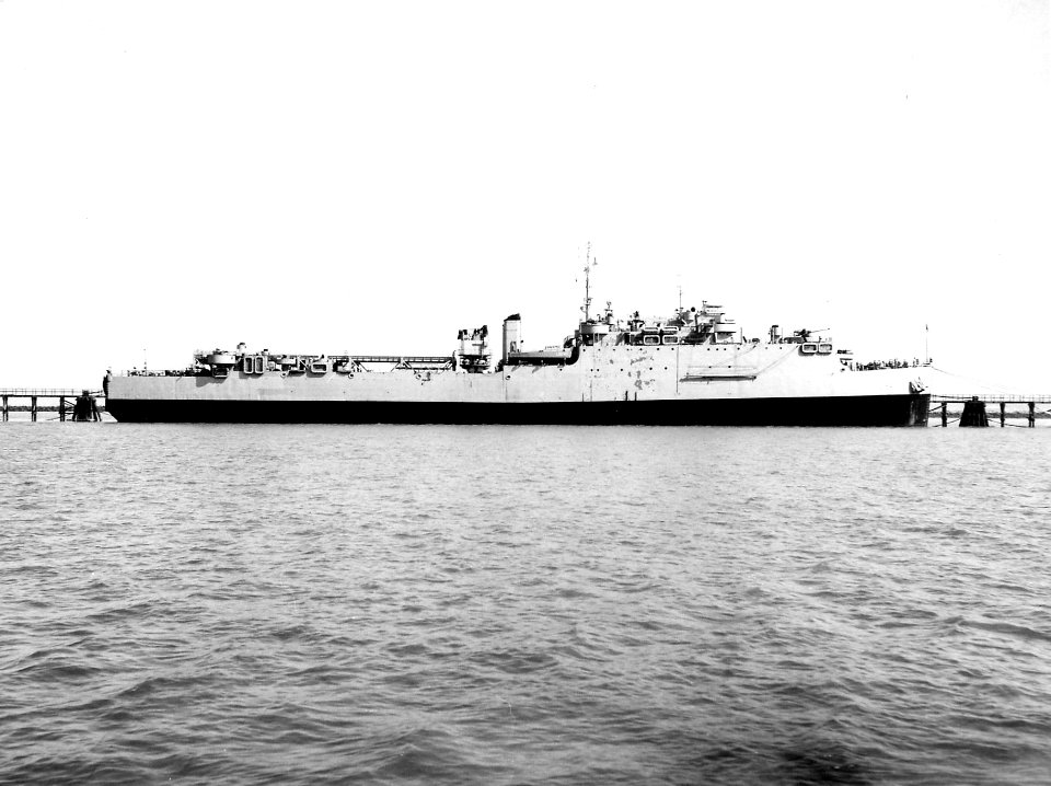 USS Cabildo (LSD-16) off Mare Island 1955