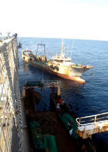 US Navy 071105-N-0000X-008 Manuvo II gets underway after receiving fuel and stores for transit back to the next port