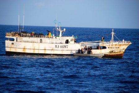 US Navy 071105-N-0000X-007 Members of a U.S. Navy rescue and assistance team provide humanitarian and medical assistance to the crew of the Taiwanese-flagged fishing trawler Ching Fong Hwa