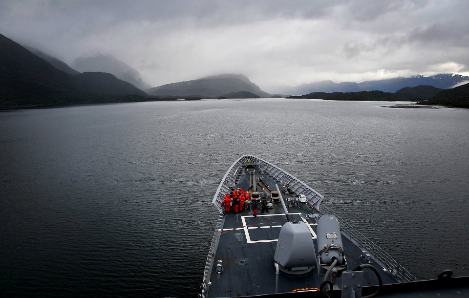 USS Bunker Hill transits the Strait of Magellan DVIDS261001