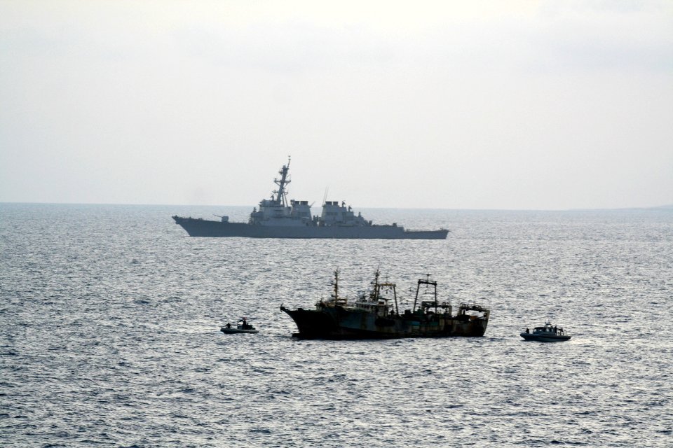 US Navy 071105-N-0000X-005 Members of a U.S. Navy rescue and assistance team provide humanitarian and medical assistance to the crew of the Taiwanese-flagged fishing trawler Ching Fong Hwa