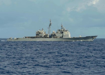 USS Bunker Hill transits Pacific 140914-N-KB426-206 photo