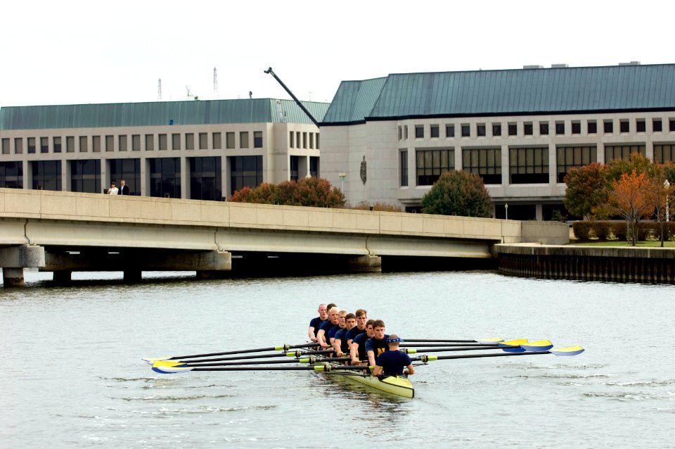 US Navy 071117-N-0696M-237 The U.S. Naval Academy crew team rows the memorial shell dedicated in honor of Lt. Cmdr. Erik S. Kristensen