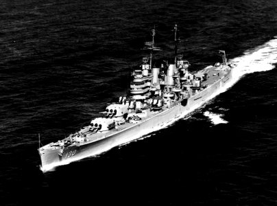 USS Bremerton (CA-130) underway in February 1952