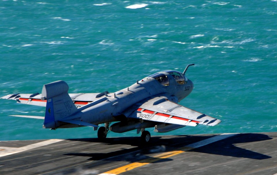 US Navy 071211-N-0455L-017 An EA-6B Prowler, assigned to Strike Fighter Squadron (VAQ) 130