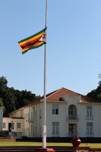 Zimbabwe flag blue hotel