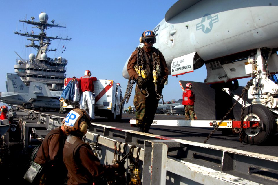 US Navy 071214-N-9564W-020 Aviation Electrician's Mate Airman Garryl S. Balagbis, assigned to