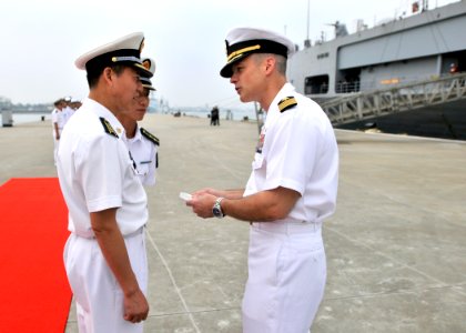 USS Blue Ridge port visit to Zhanjiang, China 150424-N-QL961-045 photo