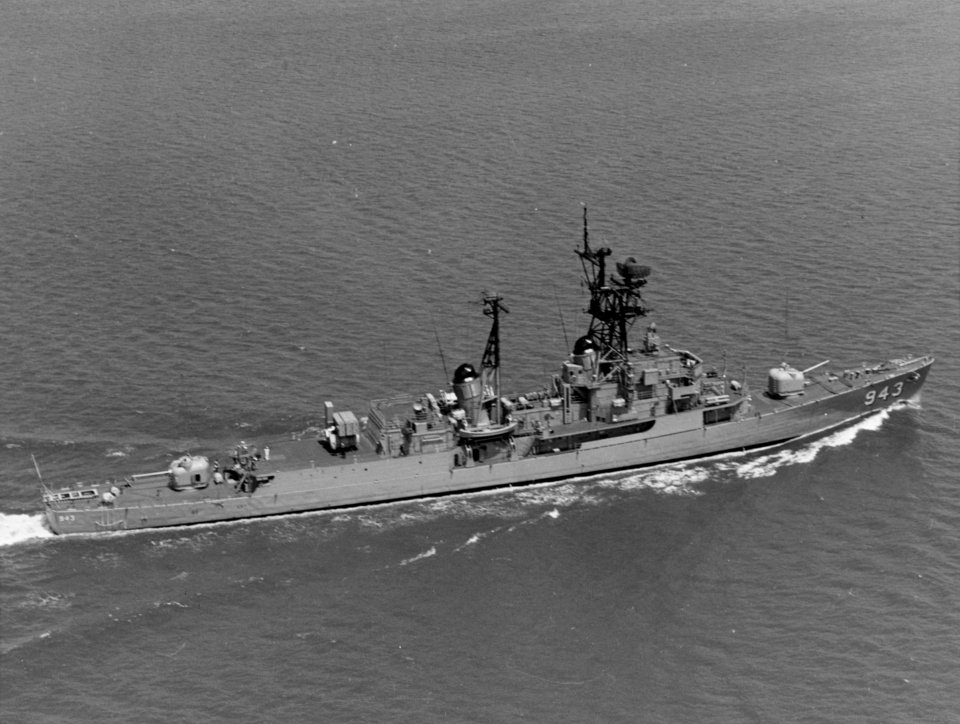 USS Blandy (DD-943) underway at sea c1970
