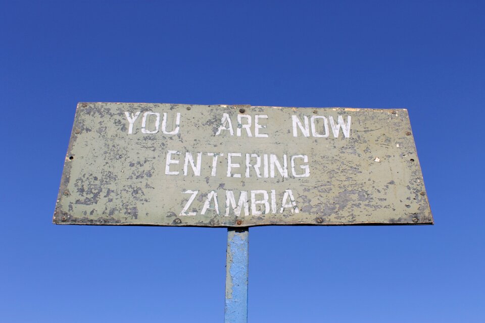 Zambia roadsign africa