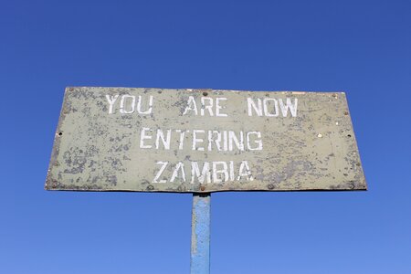 Zambia roadsign africa