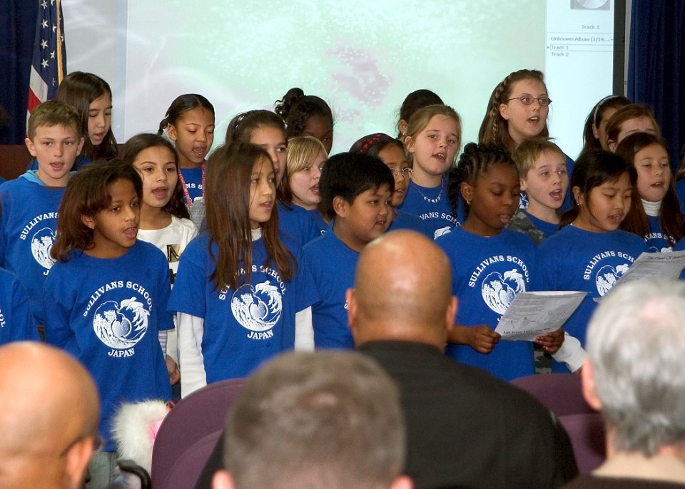 US Navy 080114-N-0483B-003 The children's choir from The Sullivans Elementary School performs at U.S. Naval Hospital Yokosuka during a Martin Luther King Day celebration