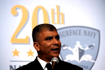 US Navy 080115-N-9818V-148 Master Chief Petty Officer of the Navy (MCPON) Joe R. Campa Jr. speaks to attendees of the annual Surface Navy Association National Symposium held at the Hyatt Regency in Crystal City, Va