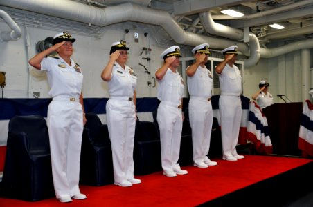 USS Arlington change of command ceremony 150605-N-GG458-187
