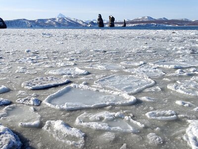 Beach sea winter