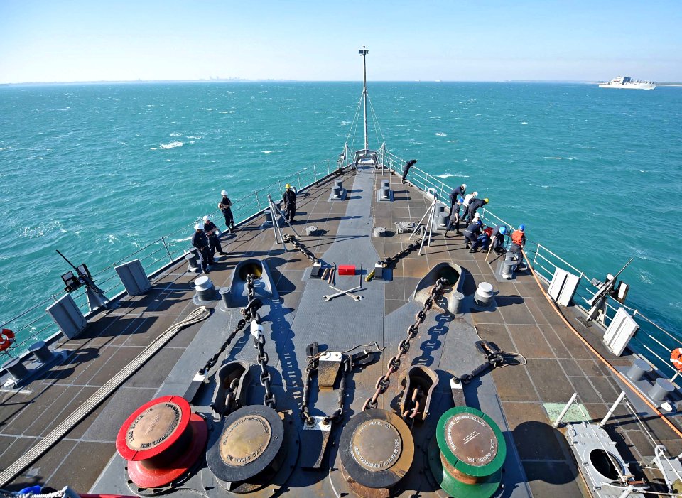 USS Ashland sea and anchor detail during Talisman Sabre 150713-N-KM939-002