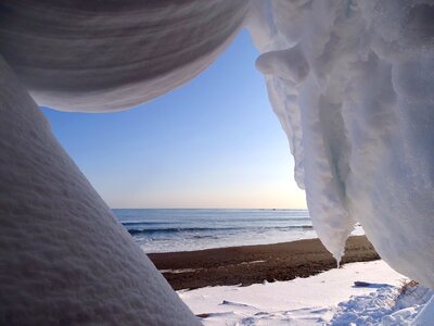 Snow winter cornice photo