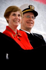 US Navy 080126-N-0696M-109 Christening ceremony for the Aegis-class destroyer precommissioning unit Dewey (DDG 105)