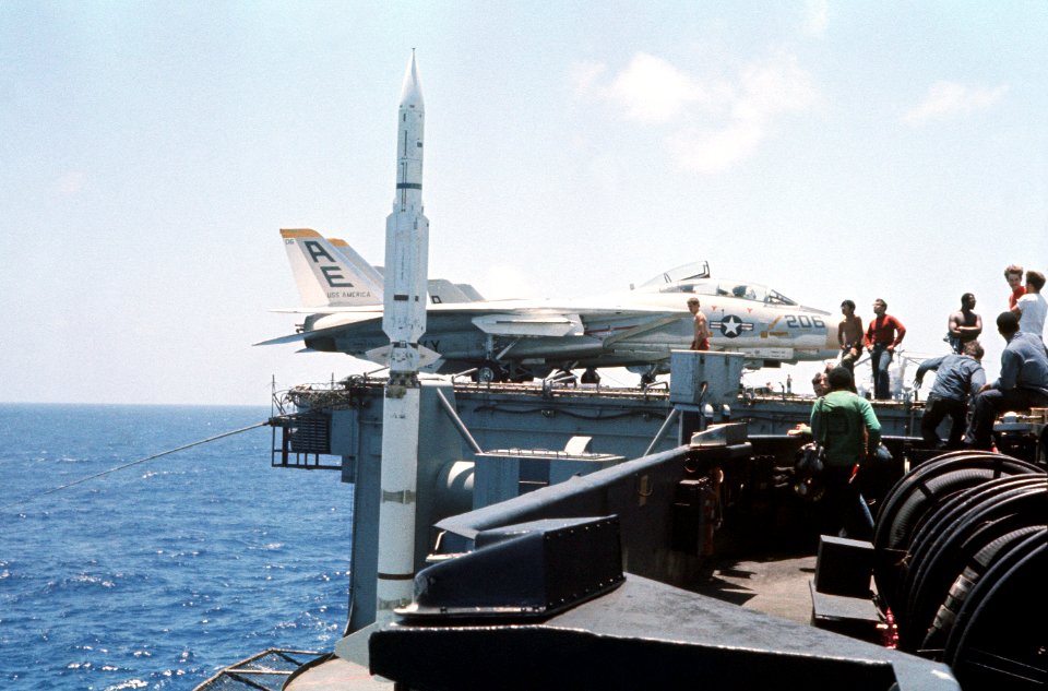 USS America with standard missile