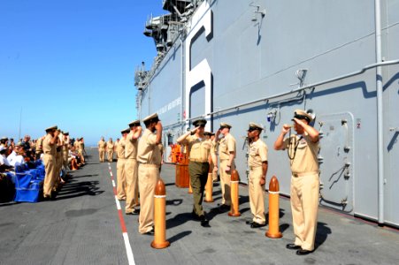 USS America pinning ceremony 140916-N-YB590-087