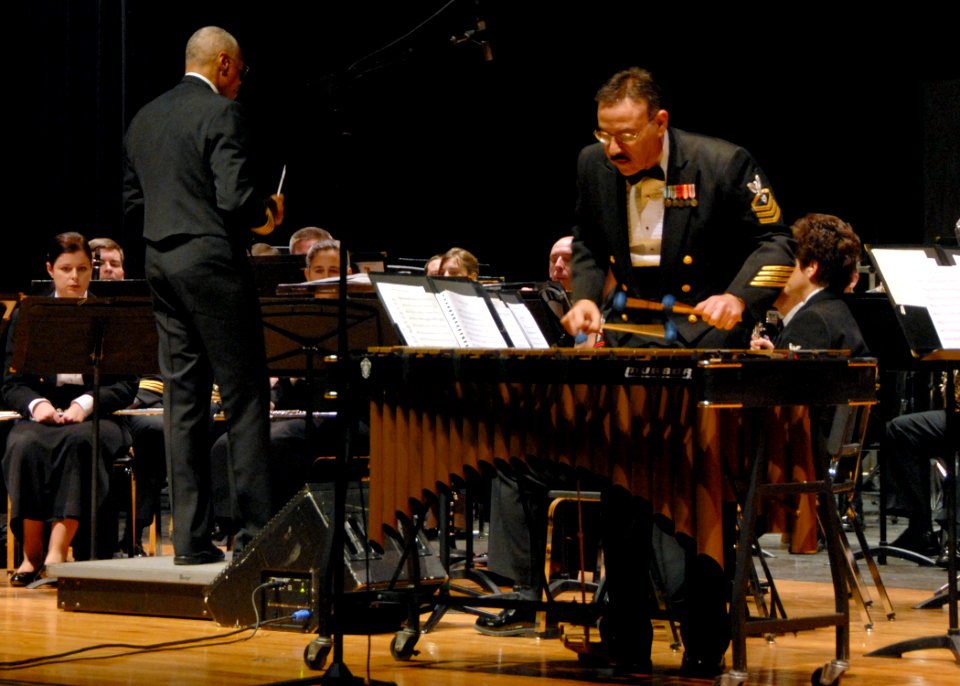 US Navy 080211-N-0773H-038 Chief Musician Juan Vazquez performs a