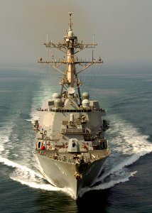 US Navy 080211-N-3925A-004 The guided-missile destroyer USS Winston S. Churchill (DDG 81), assigned to the U.S. 5th Fleet, patrols the Persian Gulf