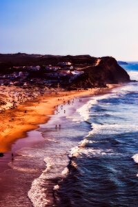 Waves beach seashore