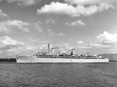 USS Ajax (AR-6) at Pearl Harbor in June 1953