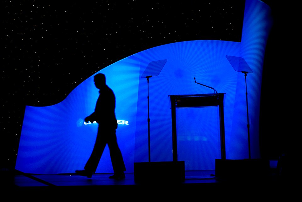 US Navy 080216-N-8273J-079 Chief of Naval Operations (CNO) Adm. Gary Roughead walks to the podium before presenting the Black Engineer of the Year Award for Career Achievement in Government