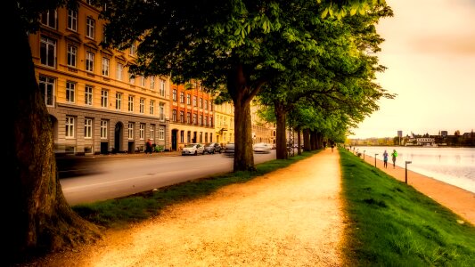 Urban walking morning