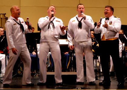 US Navy 080615-N-7656R-003 Navy Band Northwest's Barbershop Quartet win the hearts of the audience with a John Philip Sousa rendition of