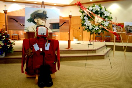 US Navy 080612-N-9818V-283 A memorial service in honor of Honorary Chief Aviation Ordnanceman David R. Eberhart is at the base chapel on Marine Corps Base Hawaii Kaneohe Bay