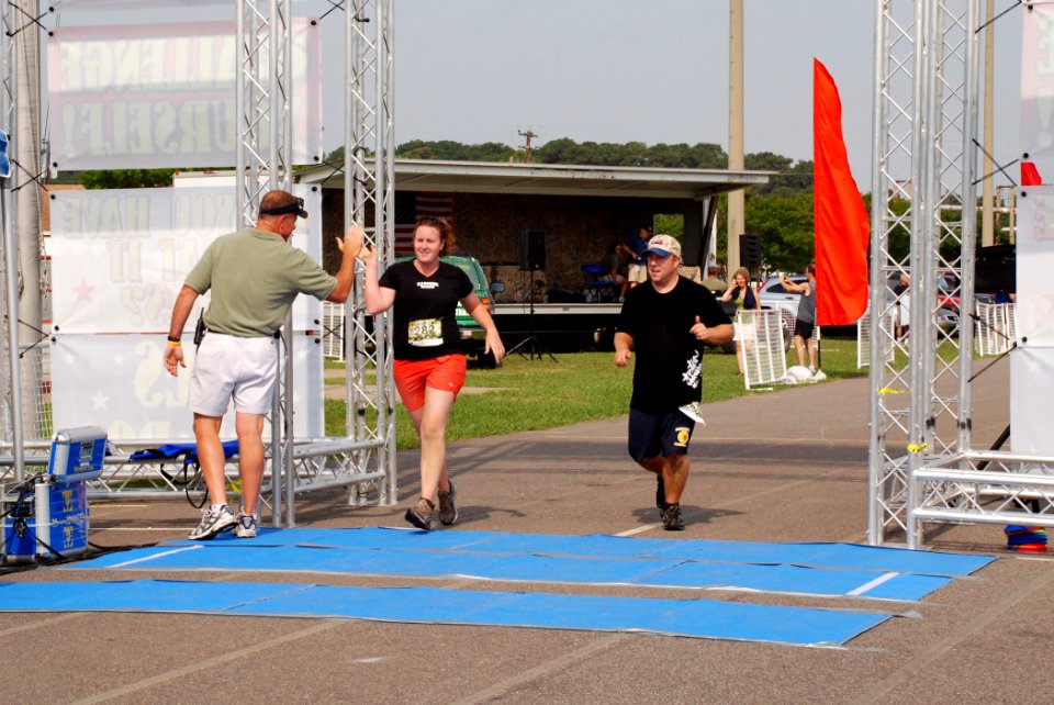US Navy 080621-N-0193M-845 Heather McKeating receives a