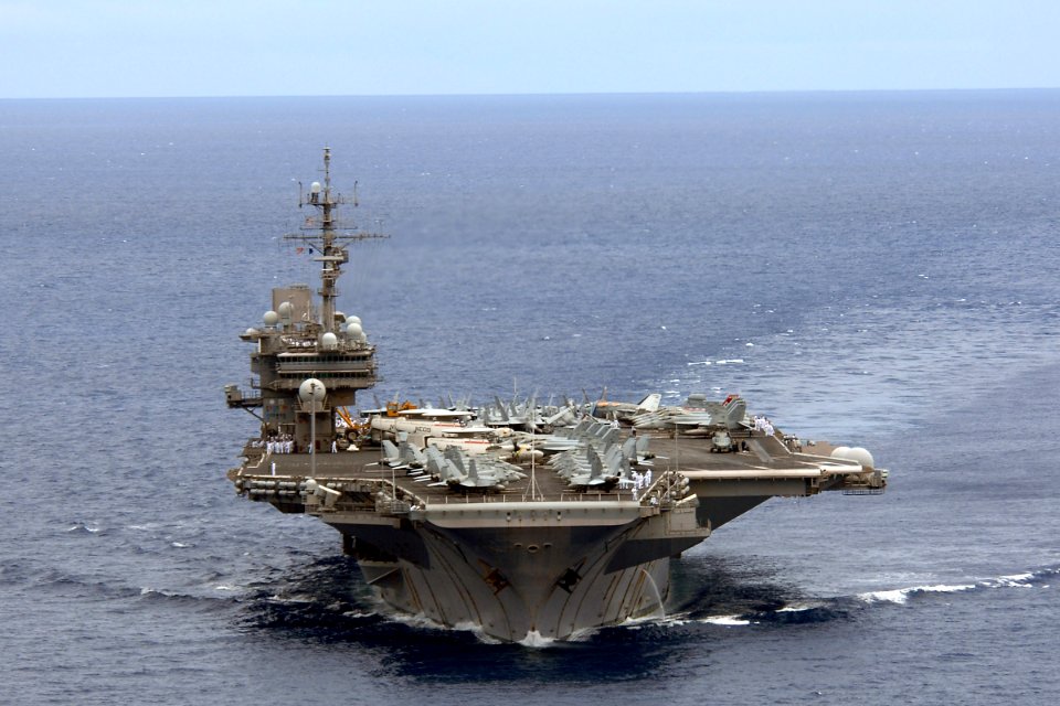 US Navy 080701-N-9500T-062 The aircraft carrier USS Kitty Hawk (CV 63) arrives in Pearl Harbor prior to the start of exercise Rim of the Pacific (RIMPAC) 2008
