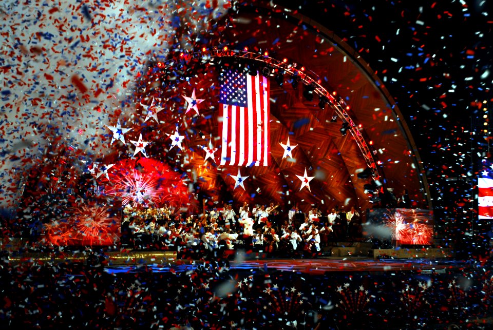 US Navy 080704-N-4014G-541 Confetti rains down at the completion of the song