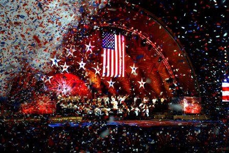 US Navy 080704-N-4014G-541 Confetti rains down at the completion of the song