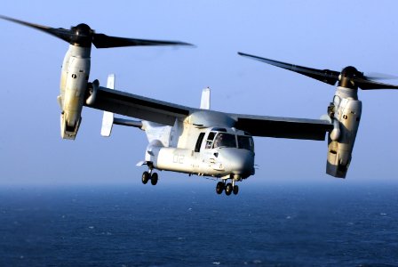 US Navy 080708-N-4014G-085 A V-22 Osprey aircraft from the