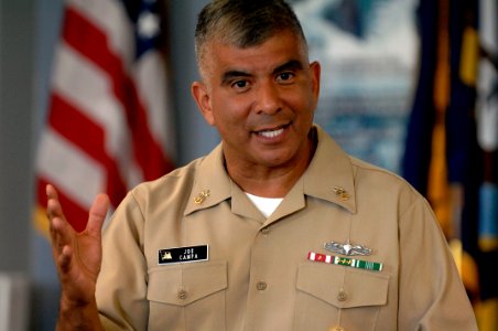 US Navy 080707-N-9818V-065 Master Chief Petty Officer of the Navy (MCPON) Joe R. Campa Jr. speaks to students attending the Command Master Chief and Chief of the Boat class photo