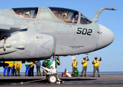 US Navy 080718-N-7571S-001 An EA-6B Prowler, assigned to the