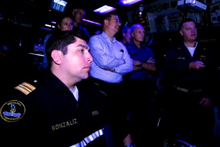 US Navy 080719-N-7883G-039 Secretary of the Navy (SECNAV) The Honorable Dr. Donald C. Winter speaks with commanders speaks with commanders about the RIMPAC exercise